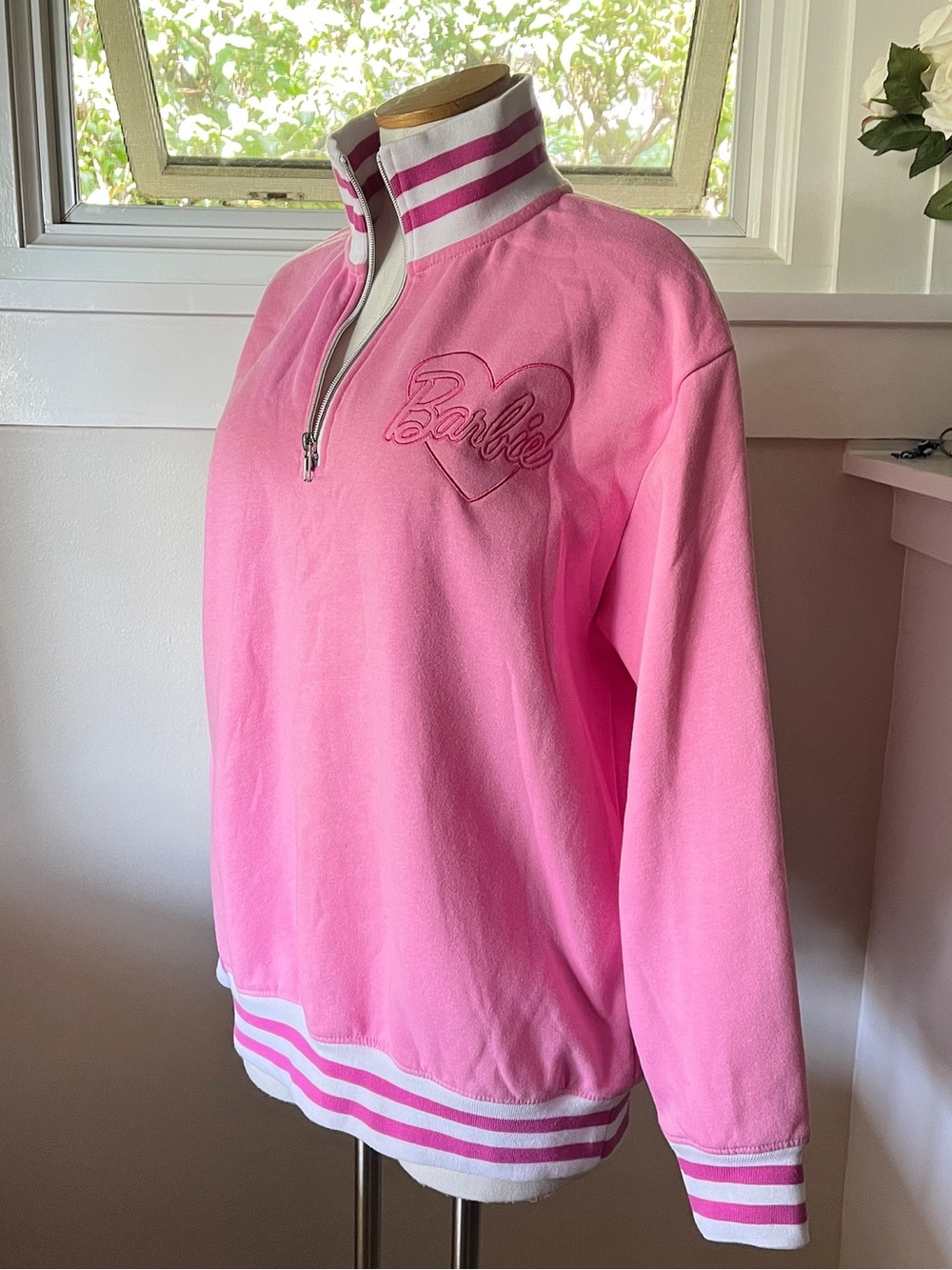 🆕 Listing!  Barbie | Bubblegum Pink Half-Zip Fleece Pullover